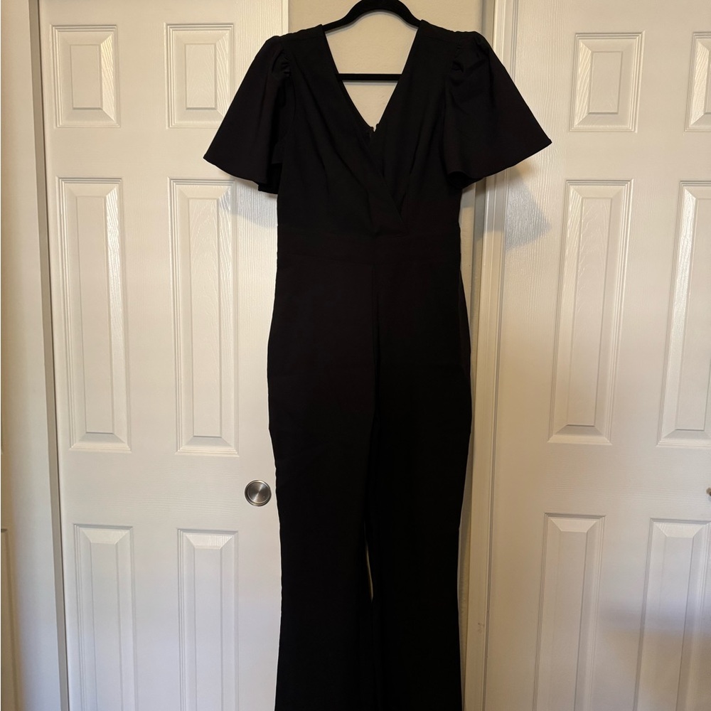 Socialite Black V-Neck Jumpsuit